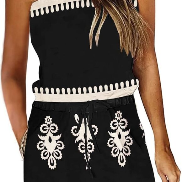 Dresses & Skirts - Summer Beach Cover Up Dress Women Off Shoulder Mini Sundress Pockets